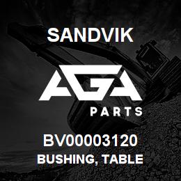 BV00003120 Sandvik BUSHING, TABLE | AGA Parts