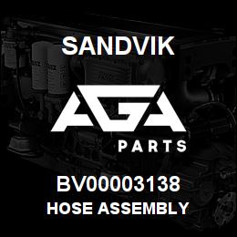 BV00003138 Sandvik HOSE ASSEMBLY | AGA Parts