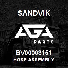 BV00003151 Sandvik HOSE ASSEMBLY | AGA Parts