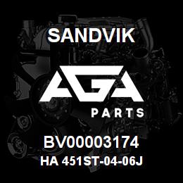 BV00003174 Sandvik HA 451ST-04-06J | AGA Parts