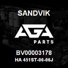 BV00003178 Sandvik HA 451ST-06-06J | AGA Parts