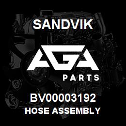 BV00003192 Sandvik HOSE ASSEMBLY | AGA Parts