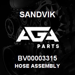 BV00003315 Sandvik HOSE ASSEMBLY | AGA Parts