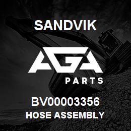 BV00003356 Sandvik HOSE ASSEMBLY | AGA Parts