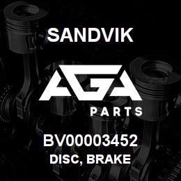 BV00003452 Sandvik DISC, BRAKE | AGA Parts