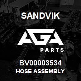 BV00003534 Sandvik HOSE ASSEMBLY | AGA Parts