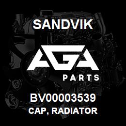 BV00003539 Sandvik CAP, RADIATOR | AGA Parts