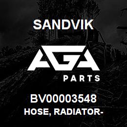 BV00003548 Sandvik HOSE, RADIATOR- | AGA Parts