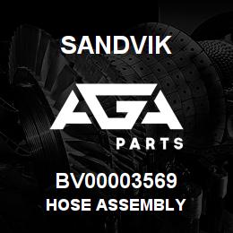 BV00003569 Sandvik HOSE ASSEMBLY | AGA Parts