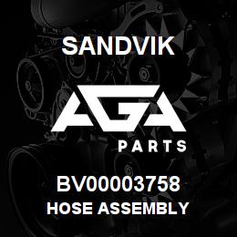 BV00003758 Sandvik HOSE ASSEMBLY | AGA Parts