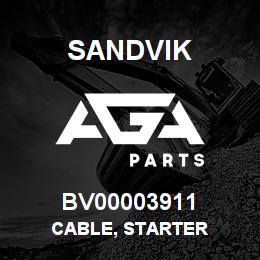 BV00003911 Sandvik CABLE, STARTER | AGA Parts