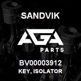 BV00003912 Sandvik KEY, ISOLATOR | AGA Parts
