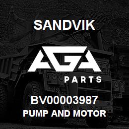 BV00003987 Sandvik PUMP AND MOTOR | AGA Parts