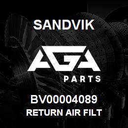 BV00004089 Sandvik RETURN AIR FILT | AGA Parts
