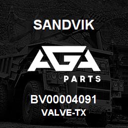BV00004091 Sandvik VALVE-TX | AGA Parts