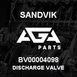 BV00004098 Sandvik DISCHARGE VALVE | AGA Parts