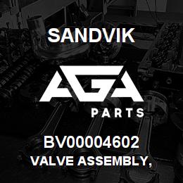 BV00004602 Sandvik VALVE ASSEMBLY, | AGA Parts
