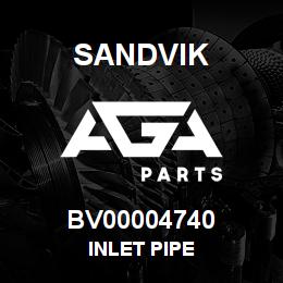 BV00004740 Sandvik INLET PIPE | AGA Parts
