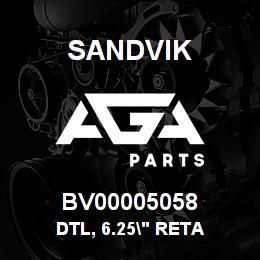 BV00005058 Sandvik DTL, 6.25" RETA | AGA Parts