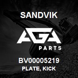 BV00005219 Sandvik PLATE, KICK | AGA Parts
