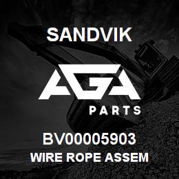 BV00005903 Sandvik WIRE ROPE ASSEM | AGA Parts