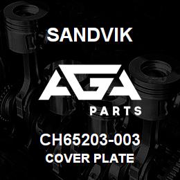 CH65203-003 Sandvik COVER PLATE | AGA Parts