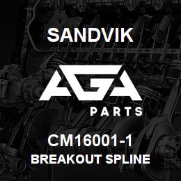 CM16001-1 Sandvik BREAKOUT SPLINE | AGA Parts