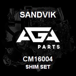CM16004 Sandvik SHIM SET | AGA Parts