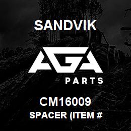 CM16009 Sandvik SPACER (ITEM # | AGA Parts