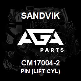 CM17004-2 Sandvik PIN (LIFT CYL) | AGA Parts