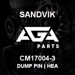 CM17004-3 Sandvik DUMP PIN ( HEA | AGA Parts
