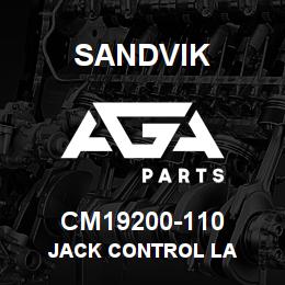 CM19200-110 Sandvik JACK CONTROL LA | AGA Parts