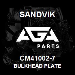 CM41002-7 Sandvik BULKHEAD PLATE | AGA Parts
