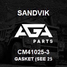 CM41025-3 Sandvik GASKET (SEE 25 | AGA Parts
