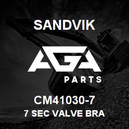 CM41030-7 Sandvik 7 SEC VALVE BRA | AGA Parts