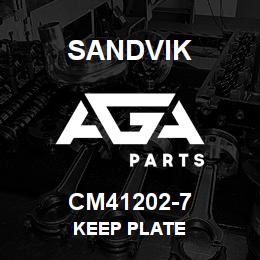 CM41202-7 Sandvik KEEP PLATE | AGA Parts