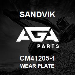 CM41205-1 Sandvik WEAR PLATE | AGA Parts