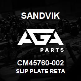 CM45760-002 Sandvik SLIP PLATE RETA | AGA Parts