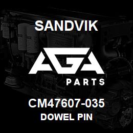 CM47607-035 Sandvik DOWEL PIN | AGA Parts