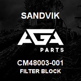 CM48003-001 Sandvik FILTER BLOCK | AGA Parts
