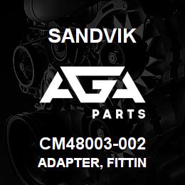CM48003-002 Sandvik ADAPTER, FITTIN | AGA Parts