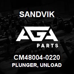 CM48004-0220 Sandvik PLUNGER, UNLOAD | AGA Parts