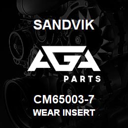 CM65003-7 Sandvik WEAR INSERT | AGA Parts