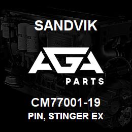 CM77001-19 Sandvik PIN, STINGER EX | AGA Parts