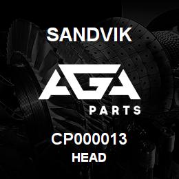 CP000013 Sandvik HEAD | AGA Parts