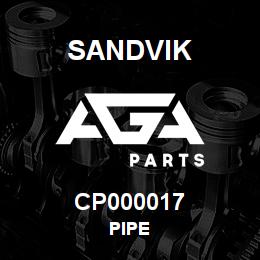 CP000017 Sandvik PIPE | AGA Parts