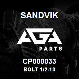 CP000033 Sandvik BOLT 1/2-13 | AGA Parts