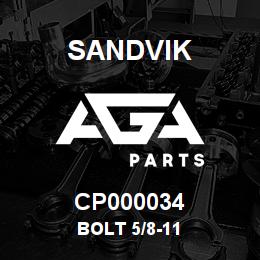 CP000034 Sandvik BOLT 5/8-11 | AGA Parts