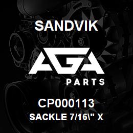 CP000113 Sandvik SACKLE 7/16" X | AGA Parts