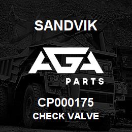 CP000175 Sandvik CHECK VALVE | AGA Parts